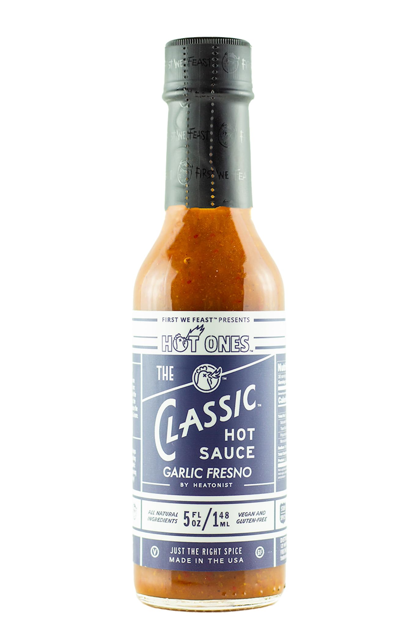Hot Ones The Classic Garlic Fresno Edition Hot Sauce Made With Natural Ingredients & Bold Flavors From Fresno Chile Peppers & Ex