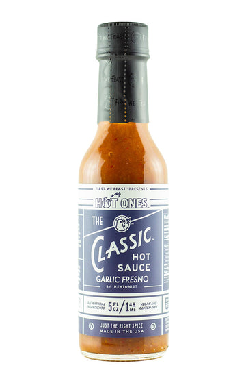 Hot Ones The Classic Garlic Fresno Edition Hot Sauce Made With Natural Ingredients & Bold Flavors From Fresno Chile Peppers & Ex