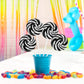 Black and White Swirl Lollipops 50pcs Pack of Suckers Individually Wrapped  Ideal Candy Lollipops for Kids Parties  Gift Bags and Celebration Decorations  Tasty Lollipop Candy that Everyone Will Love