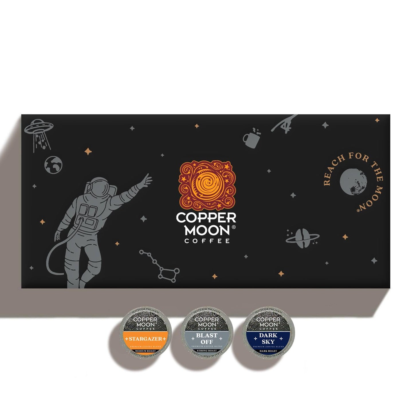 Copper Moon Single Serve Coffee Pods For Keurig K-Cup Beverage Makers  Flavored Variety Pack (Stargazer  Dark Sky  Blast Off)  60 Count