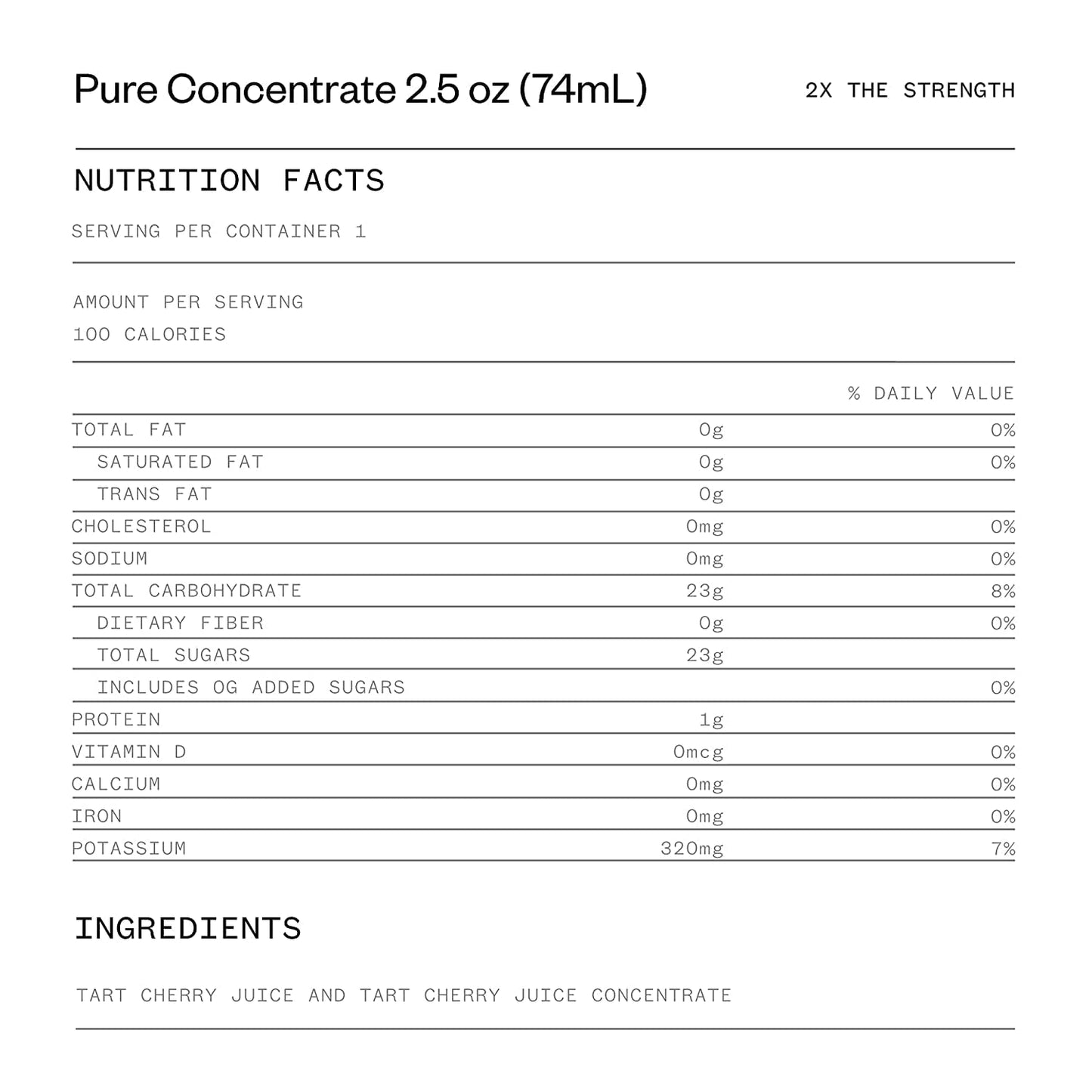 Cheribundi 100% Tart Cherry Juice Pure Performance Concentrate Grab and Go 2.5oz Pouch for Maximum Recovery with 40 Tart Cherrie