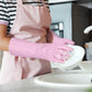 Bamllum 2 Pairs Reusable Cleaning Gloves - Latex Free Kitchen Cleaning Gloves With Cotton Liner- Household Dishwashing Gloves, N