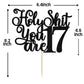 Happy 17Th Birthday Cake Topper, Young And Sweet Only 17 Cake Decor, Level 17, Funny 17Th Birthday Decorations Supplies Black Gl