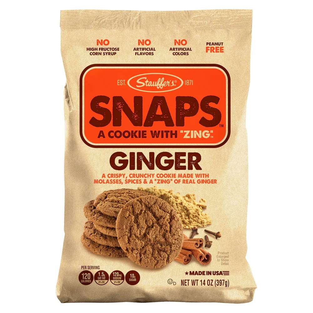Stauffers Original Recipe Ginger Snaps 14 Oz Bag (4 Bags)