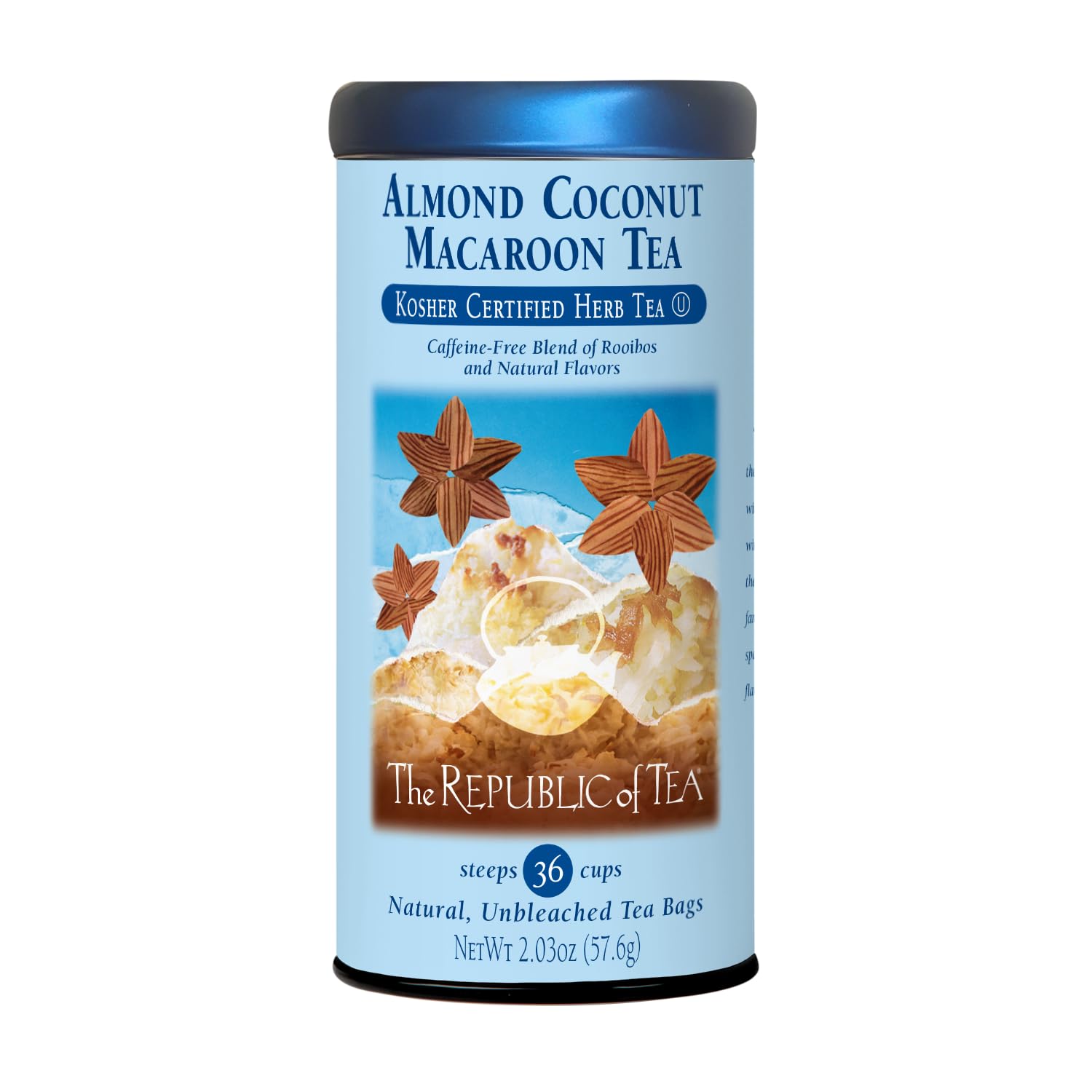 The Republic of Tea Almond Coconut Macaroon Red Rooibos Herbal Tea, 36 Count, Model 0742676403098