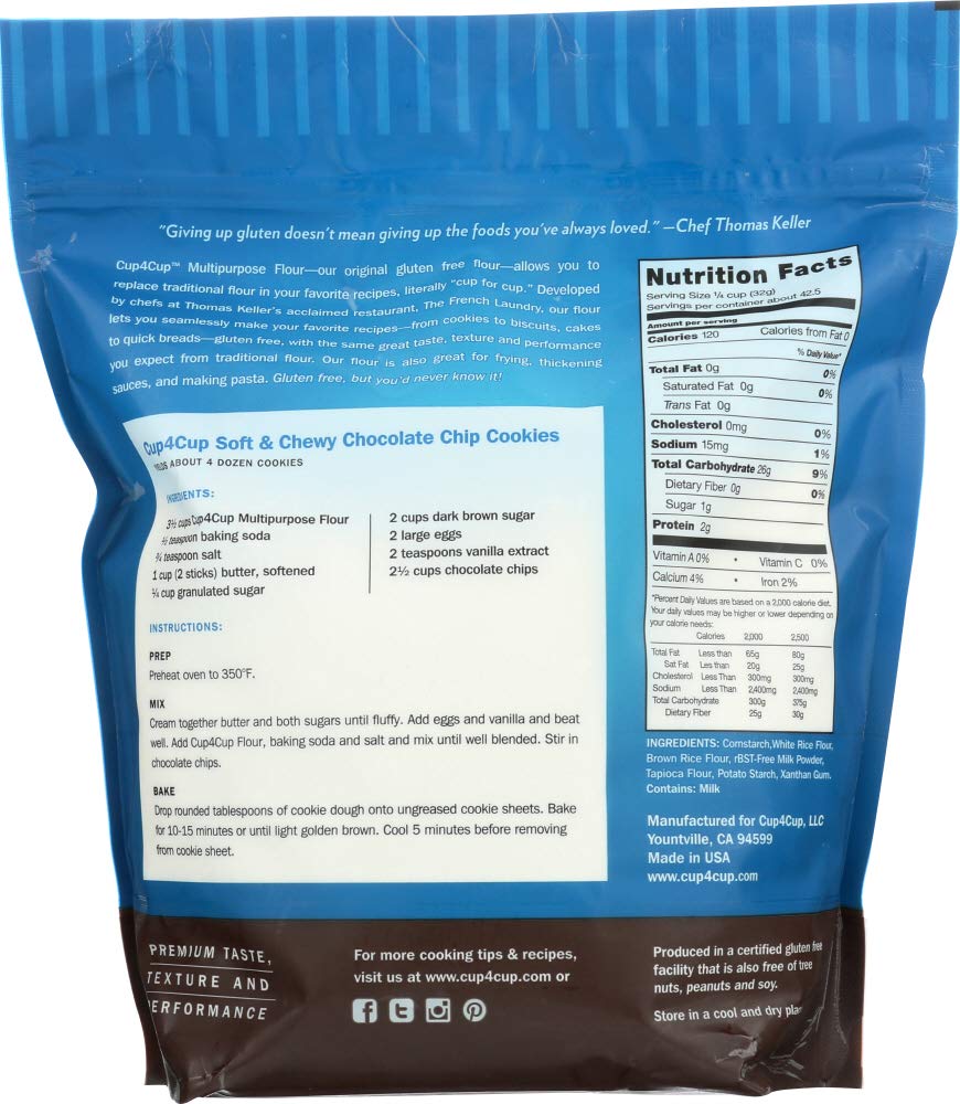 Cup4Cup Gluten Free Flour, 3 lb (3 Pound (2 Pack))