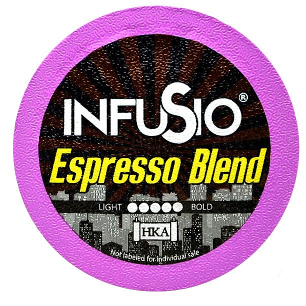 InfuSio Coffee Pods Espresso Blend Dark Roast 96 Count Single Serve for Keurig K Cups