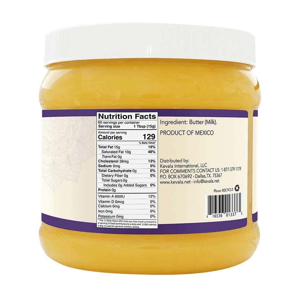 Kevala Ghee - Ghee Butter - Grass Fed - Spreadable Butter - Ghee Clarified Butter - Butter Spread - Lactose Free - Gluten Free -