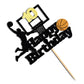 Basketball Happy 10Th Birthday Cake Topper-Basketball Themed Birthday Party Cake Decoration-10 Years Birthday Party Supplies (10