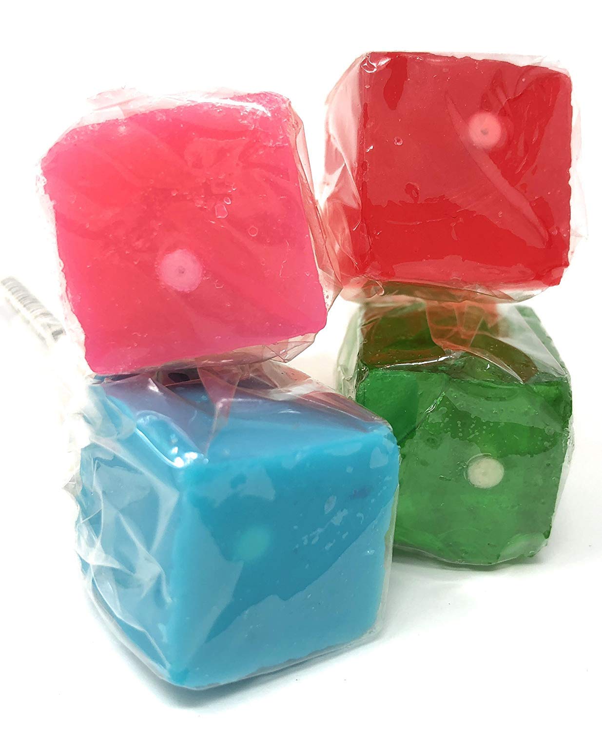 Espeez Hard Candy Cube Lollipop Suckers, Assorted Flavors, 24 Count, Individually Wrapped, Old Fashioned Square Party Pops