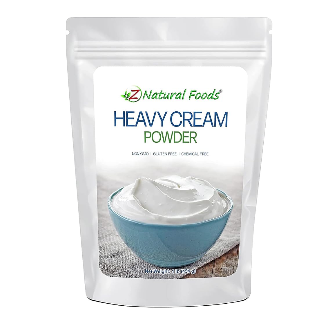 Z Natural Foods Heavy Cream Powder - Nutrient-Dense, Keto-Friendly, Gluten-Free, 1 lb, White