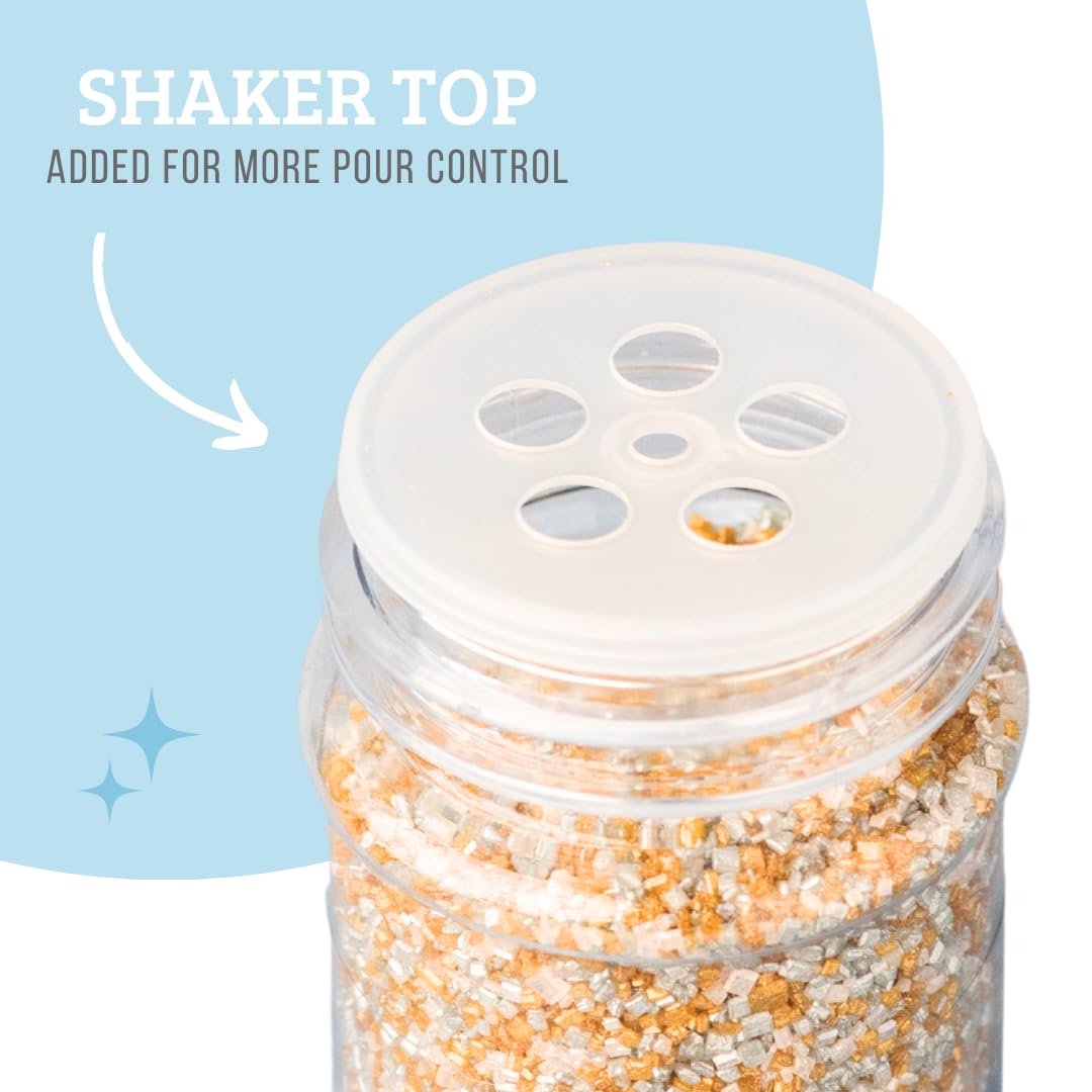 Sweets Indeed Edible Sprinkle Sugar Mix, 5 oz, Glitz, Perfect for Cake Decorations, Baking, Ice Cream, Cookies, Cupcakes