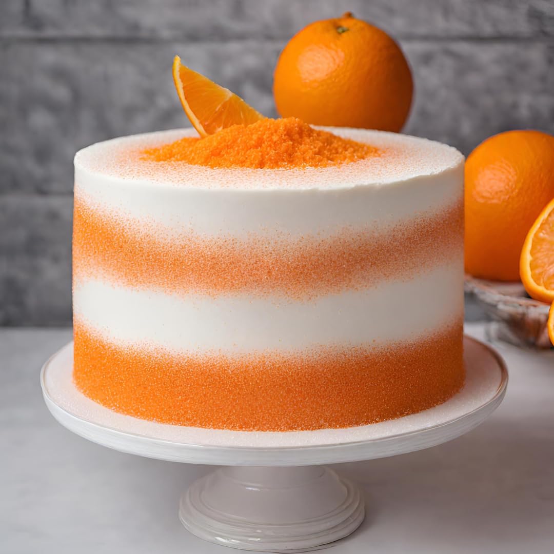 GranAroma Sanding Sugar, Decorative for Cookies & Sweets, Orange