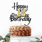 Kaoenla Black Gold Glitter Happy 13Th Birthday Cake Topper - Hello 13/Cheers13,Happy Thirteen Birthday Anniversary,13 Years Old