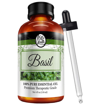 Oil Of Youth Essential Oils 4Oz - Basil Essential Oil - 4 Fluid Ounces