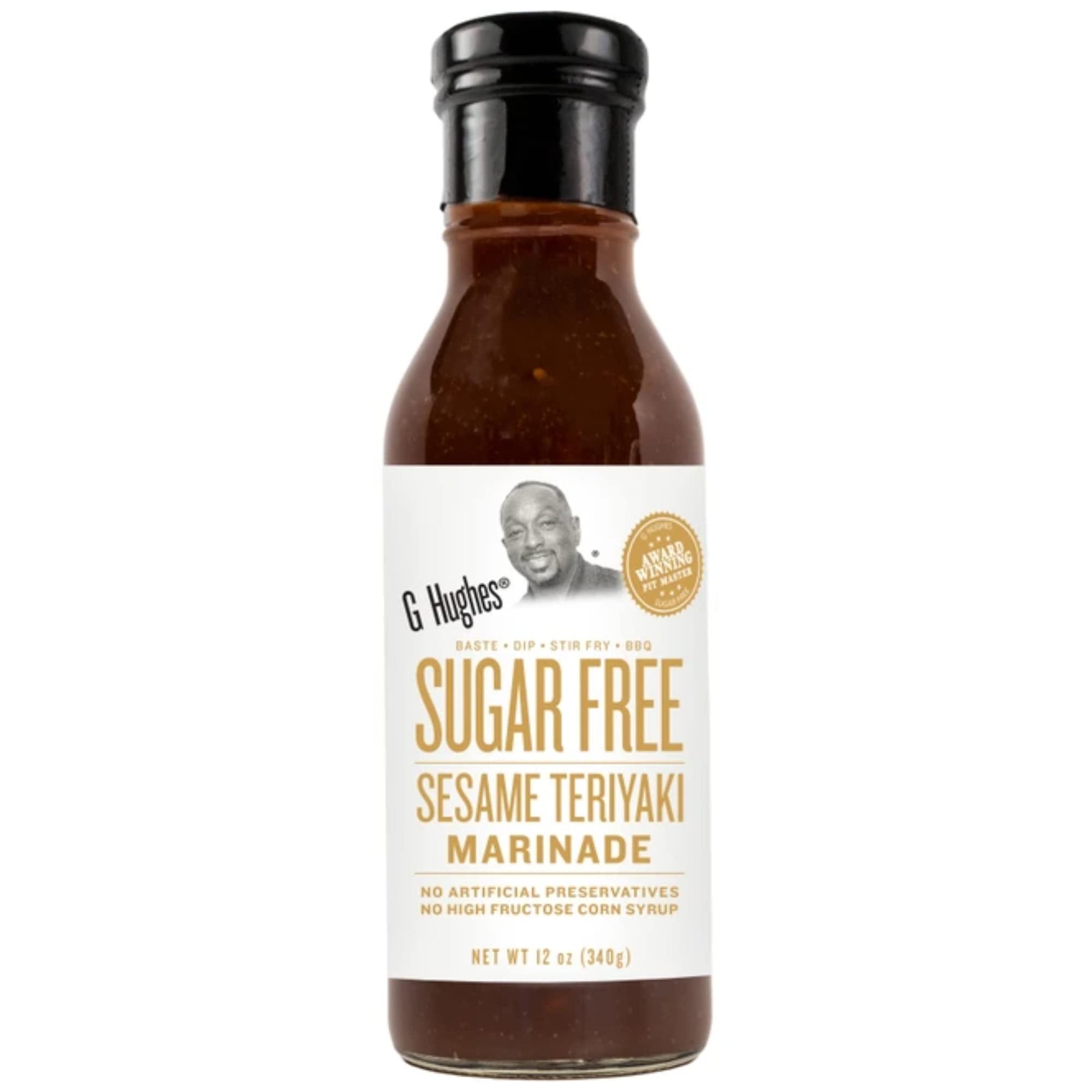 G Hughes Sugar Free Sesame Teriyaki Marinade - Gluten Free Teriyaki Sauce, Asian Sauces, Sugar Free BBQ Sauces, No Added Sugar -