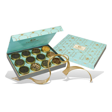 VAHDAM Assorted Tea gift Sets, Bloom (250g, 88oz) 12 Teas, Luxury Tea Variety in caddy gift Box for Him & Her