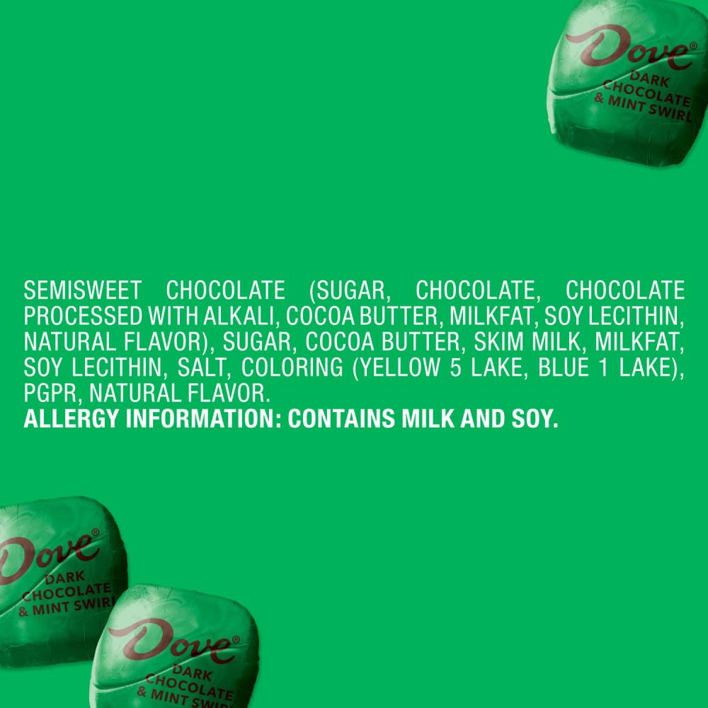 DOVE PROMISES Dark Chocolate Holiday Mint Christmas Candy Gifts  7.94 Oz Bag