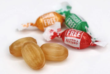 Andy Anand 120Pc Sugar Free Ginger Candy With Great Tasting 3 Flavors Orange, Mango & Lemon. Sweetened With Natural Stevia, Deca