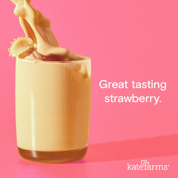 KATE FARMS Organic Nutrition Shake, Strawberry, 16g protein, 27 Vitamins and Minerals, Protein Meal Replacement Drink, Protein S