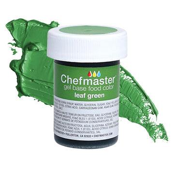Chefmaster Gel Food Coloring - Leaf Green, 1 Fl Oz, Professional-Grade Dye for Icing, Frosting, Fondant, Fade-Resistant, Easy-to-Use