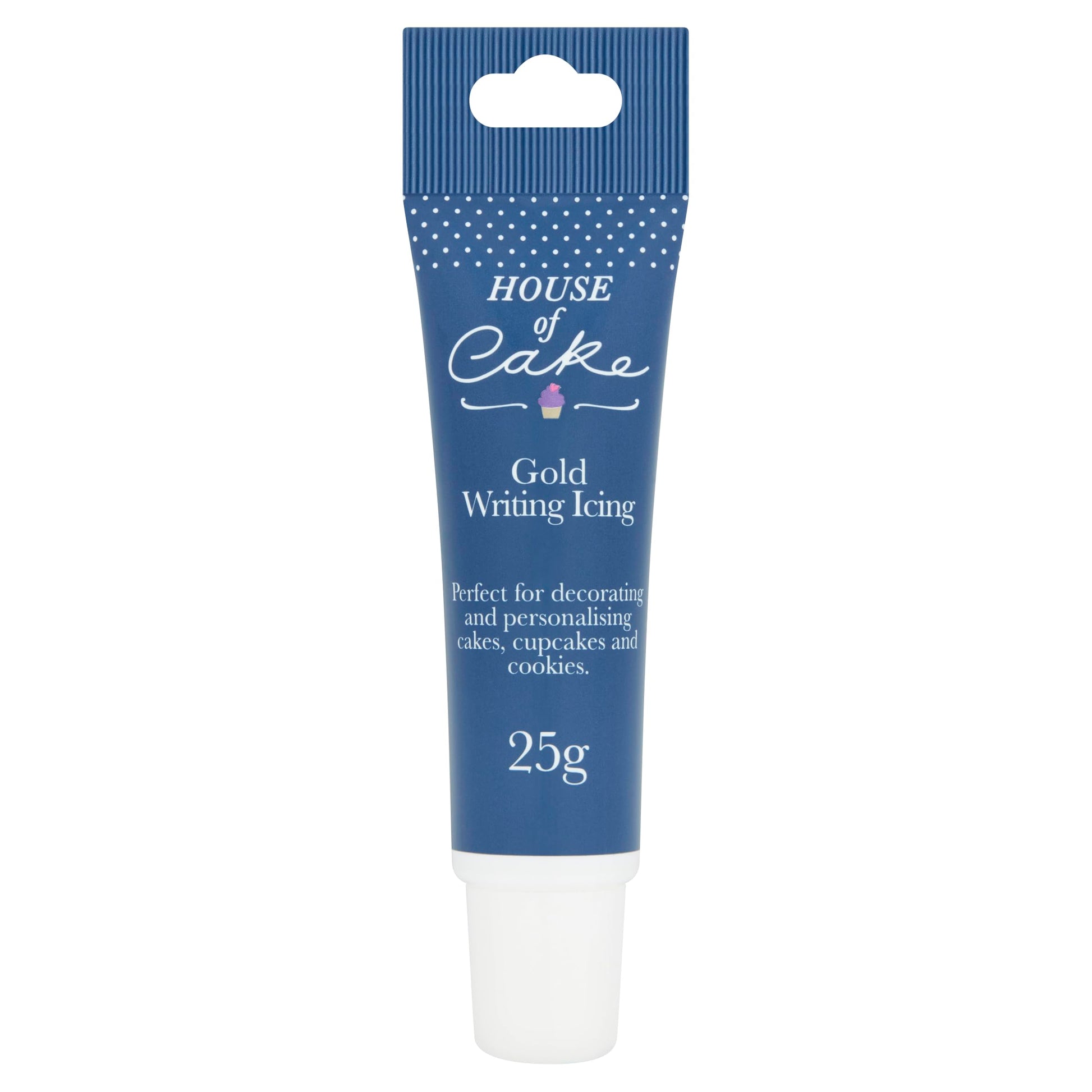 House of Cake Gold Glitter Icing Tube, Writing Icing For Messages, Decorations, Cakes, and Shapes, 25g