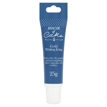 House of Cake Gold Glitter Icing Tube, Writing Icing For Messages, Decorations, Cakes, and Shapes, 25g
