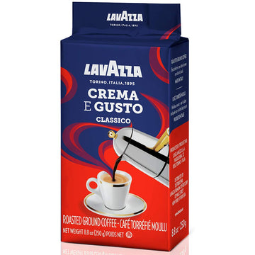 Lavazza Medium Roast Crema E Gusto Ground Coffee 8.80 Oz (Pack Of 8)