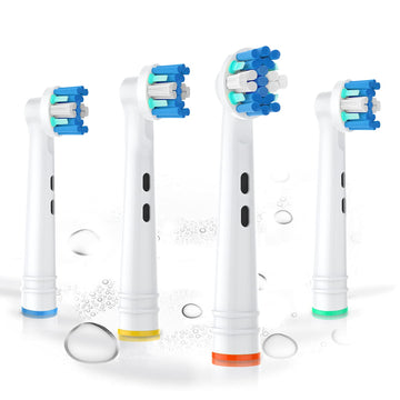 Replacement Toothbrush Heads Compatible With Braun Electric Toothbrushes, 4Pcs, Deep Clean Brush Head For Vitality, Fit Oral B P