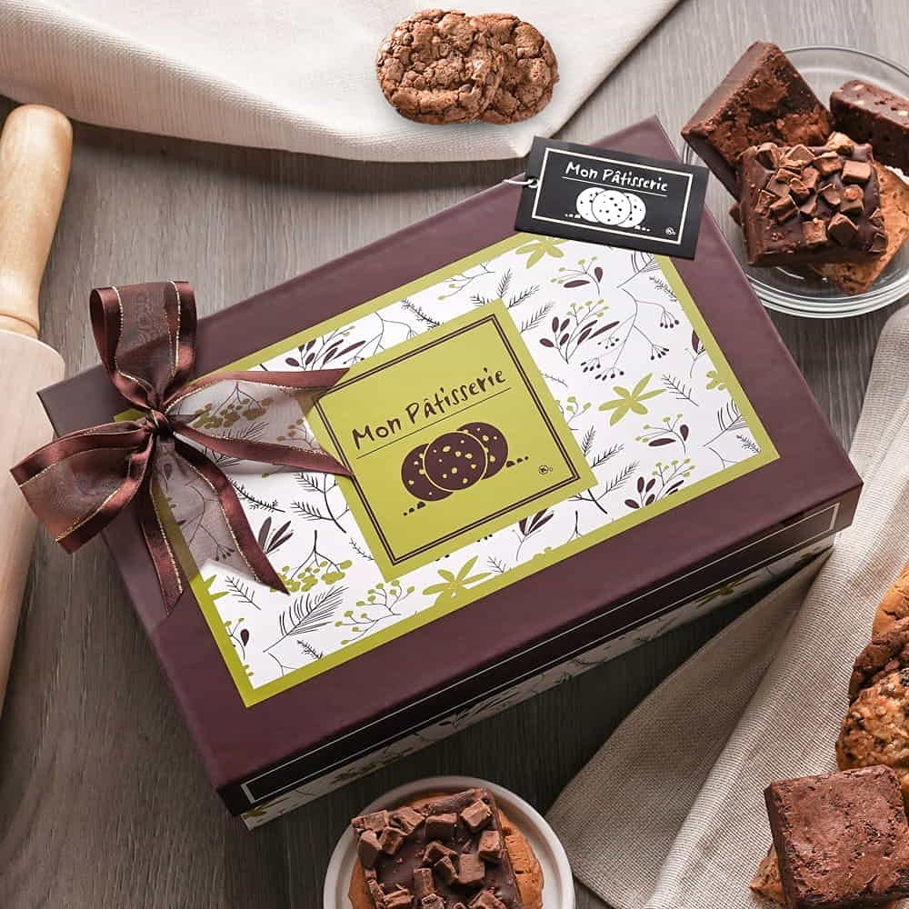 Broadway Basketeers Deluxe Bakery And Cookies Gift Baskets For Delivery Gourmet Cookies And Brownies, Individually Wrapped Edible Care Package For Sympathy, Get Well, Thinking Of You, Thank You Gift