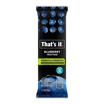Thats it. Probiotic Fruit Bar Variety Pack, Mango & Blueberry Flavors, Just Real Fruit + Probiotics, 100 Calories Per Bar, All