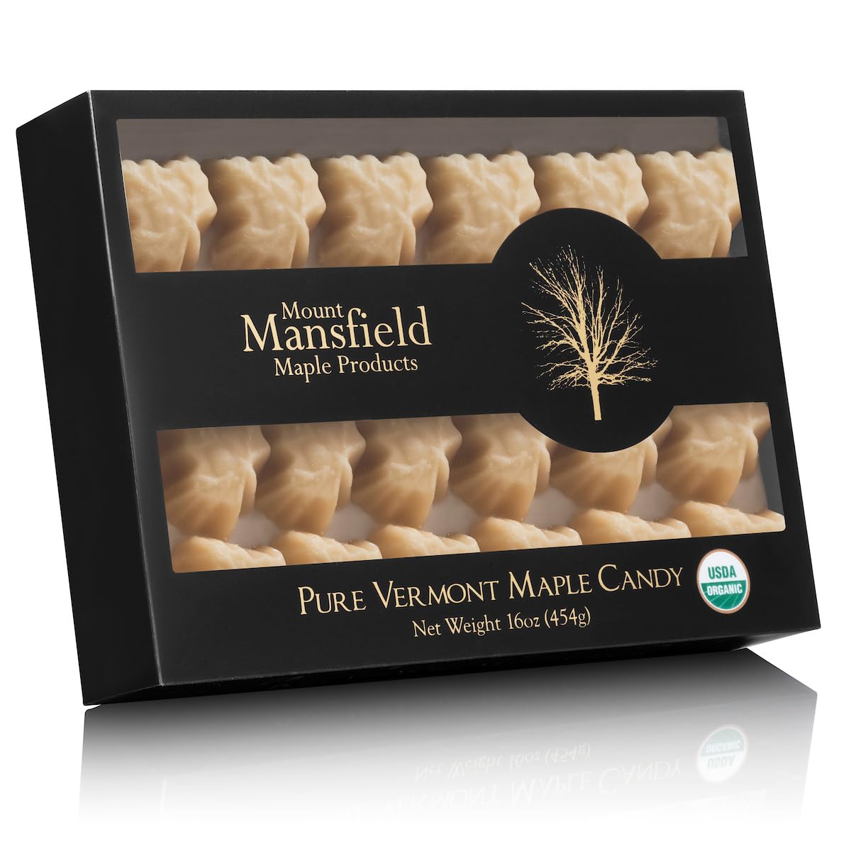 Mount Mansfield Maple Organic Pure Vermont Maple Candy - 16 oz (1 lb) - Green