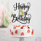 Ruscalin Happy 5Th Birthday Cake Topper,5Th Birthday Party Cake Decorations (Black And Gold Flashes, 5Th)