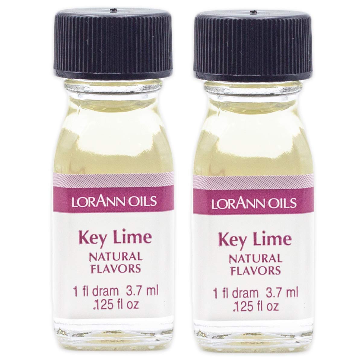 Lorann Key Lime Ss Flavor- 1 Dram Bottle (.0125 Fl Oz - 3.7Ml - 1 Teaspoon) - 2 Pack