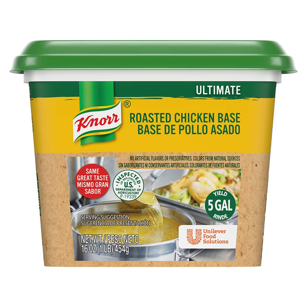 Knorr Professional Ultimate Chicken Paste Base Gluten Free, No Artificial Flavors Or Preservatives, No Msg Added, Colors From Natural Sources, 1 Pound (Pack Of 6)