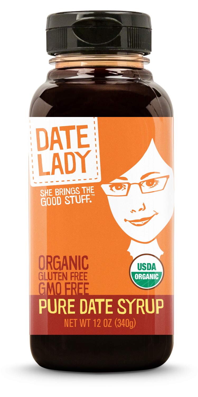 Date Lady Organic Date Syrup, 12 oz Squeeze Bottle, Vegan, Gluten-free, Kosher, Sugar Substitute, Model DSSQ008