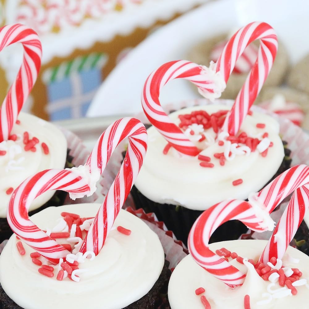 Mini Candy Canes (100 Individual Wrapped Candies) Bulk Christmas Candy