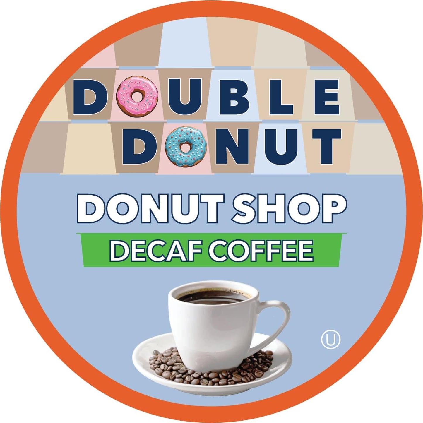 Double Donut Coffee Decaf Coffee Pods, Medium Roast, Single-Serve for Keurig, 20 Count