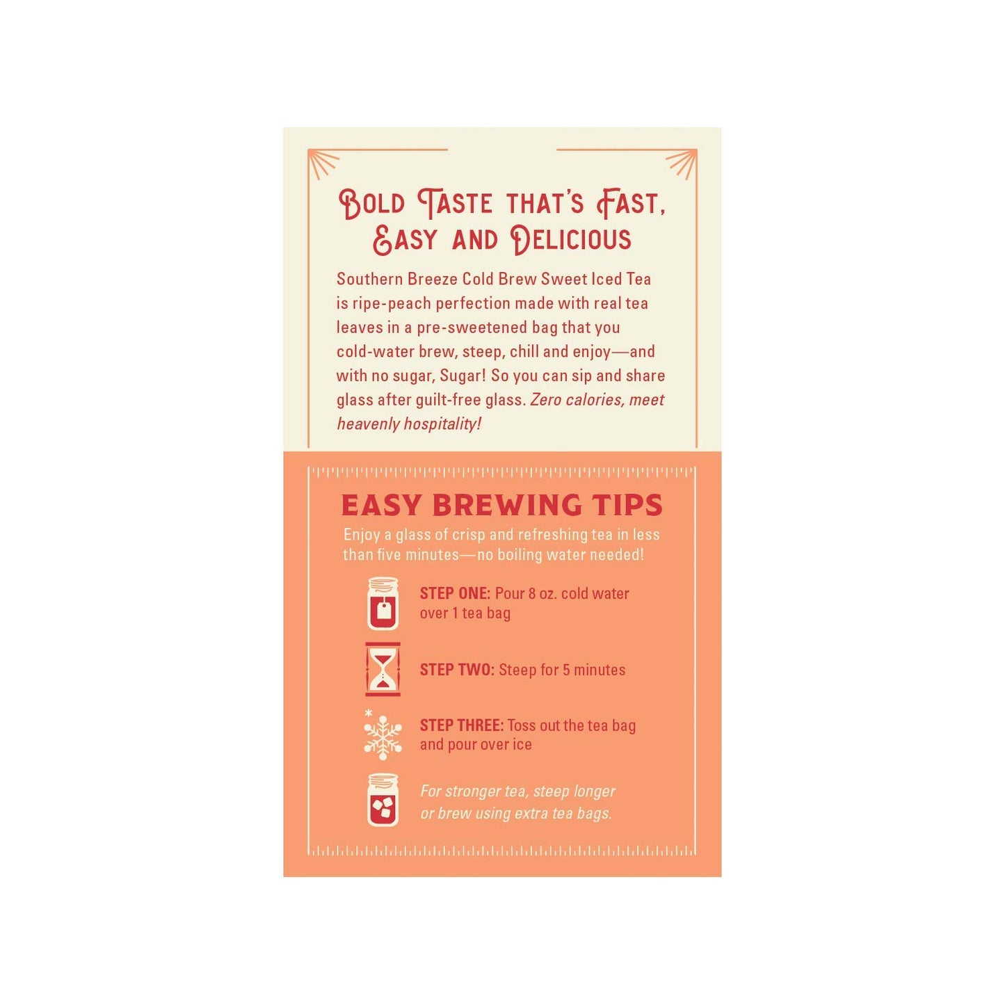 Southern Breeze Cold Brew Sweet Iced Tea 2-Pack (Peach)