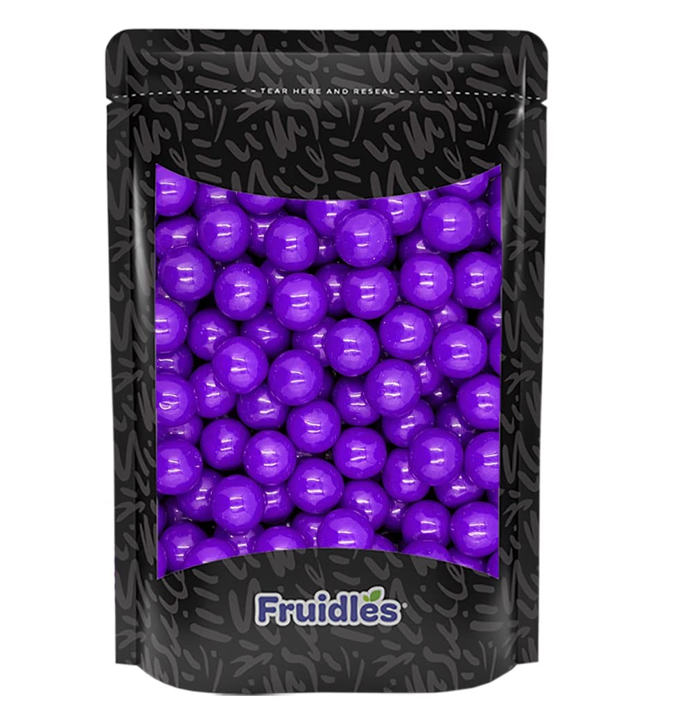 Gum Balls Fruit Flavored, Candy Buffet Treats, Machine Size Refills, Kosher Certified Parve, 1'' Inch (Grape, Half-Pound)