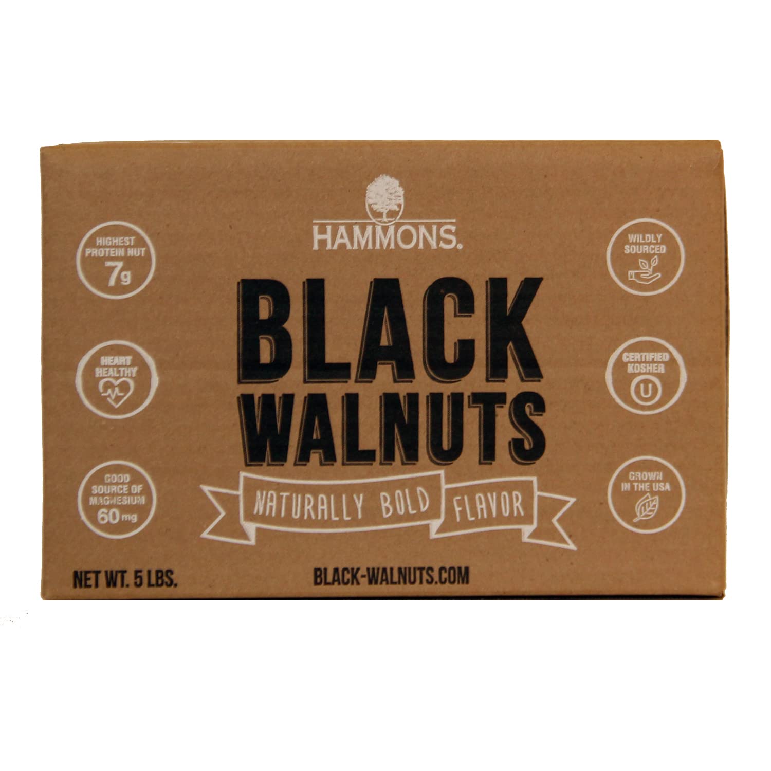 Hammons Black Walnuts Fancy Large Highest Protein Naturally Glutenfree Top Keto Nut, Bold/Distinct/Earthy/Nutty Bold, Distinct, Earthy, 80 Ounce