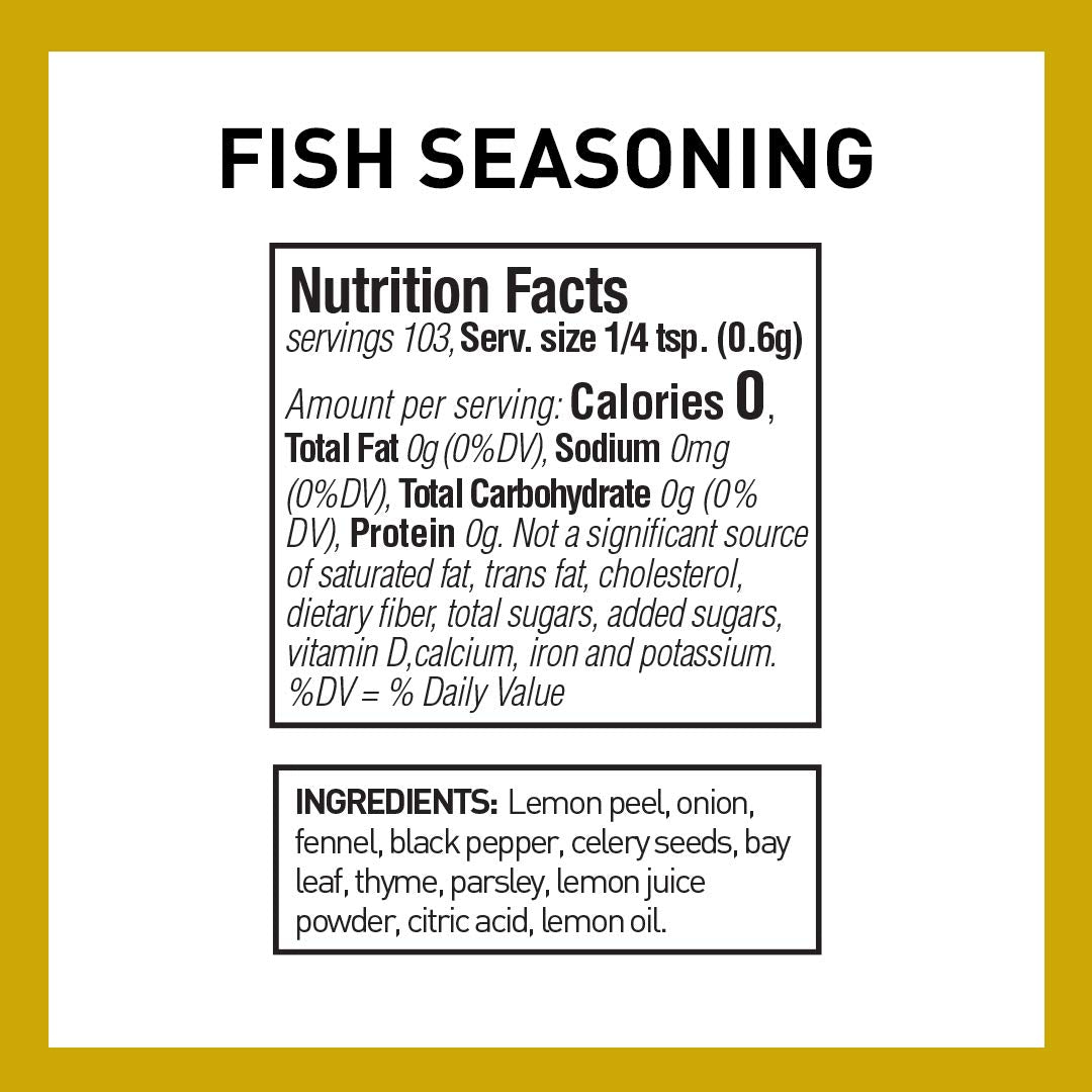 Spice Hunter The Fish Seasoning Blend Jar, 1.1 Ounce