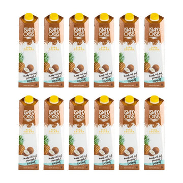 Island Oasis Pina Colada Fruit Puree Beverage Mix, 33.9 Fluid Ounce (Pack Of 12)
