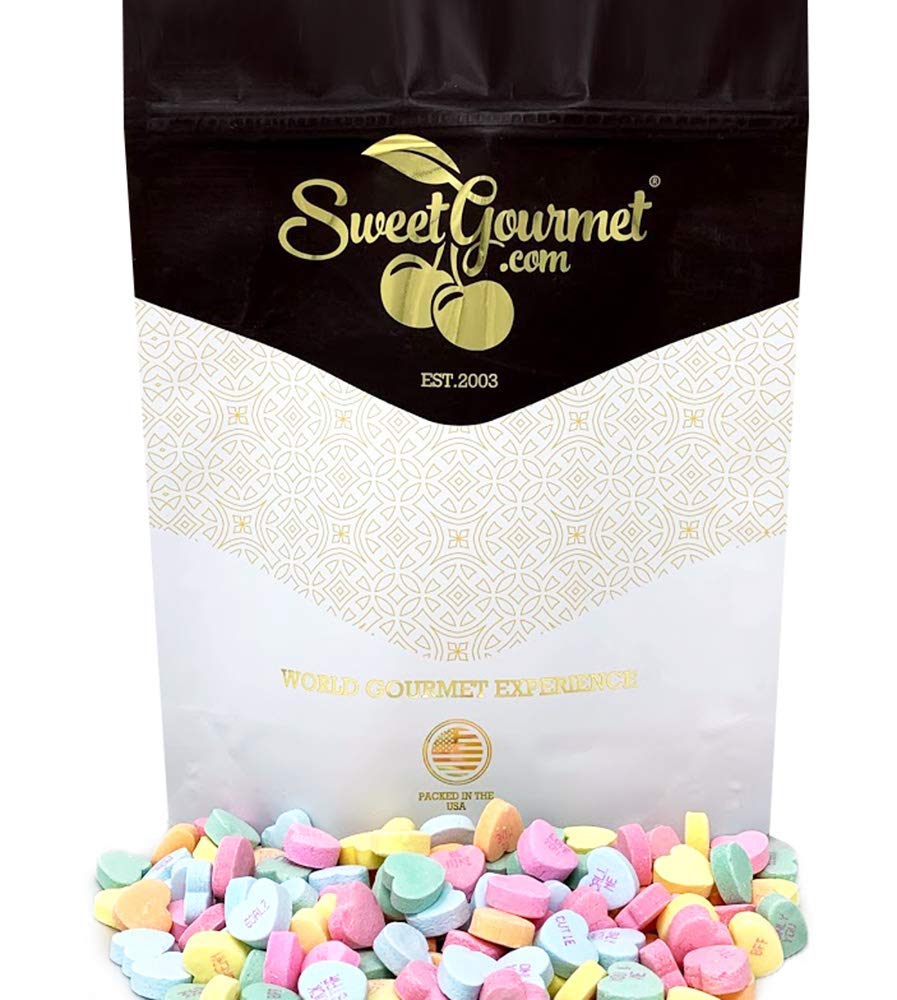 SweetGourmet Sweet & Sour Conversation Hearts | Valentines Candy | 1 Pound