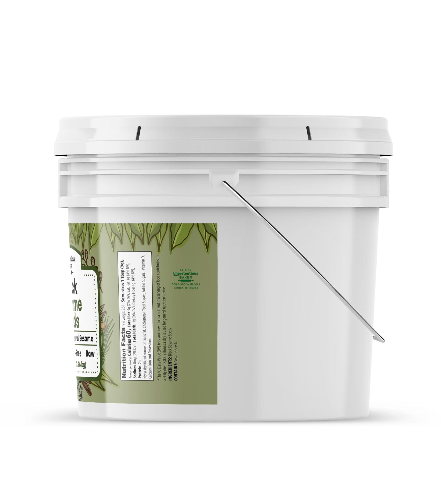 Unpretentious Black Sesame Seeds, 1 Gallon, Whole, Natural, And Nutty Flavor