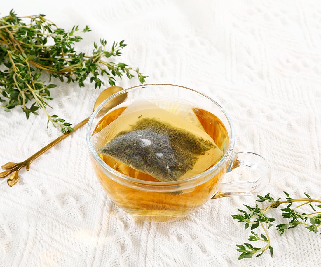 ULTHMOK Premium Thyme Leaf Tea Bags, 100% Pure Thyme, Caffeine-Free, 100 Count