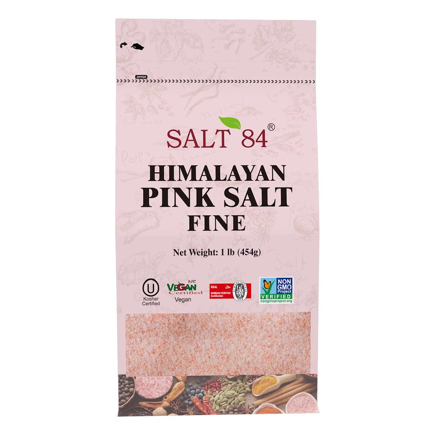 Himalayan Chef Pink Salt, Fine Grain, 16 Ounce, Model 5033-1