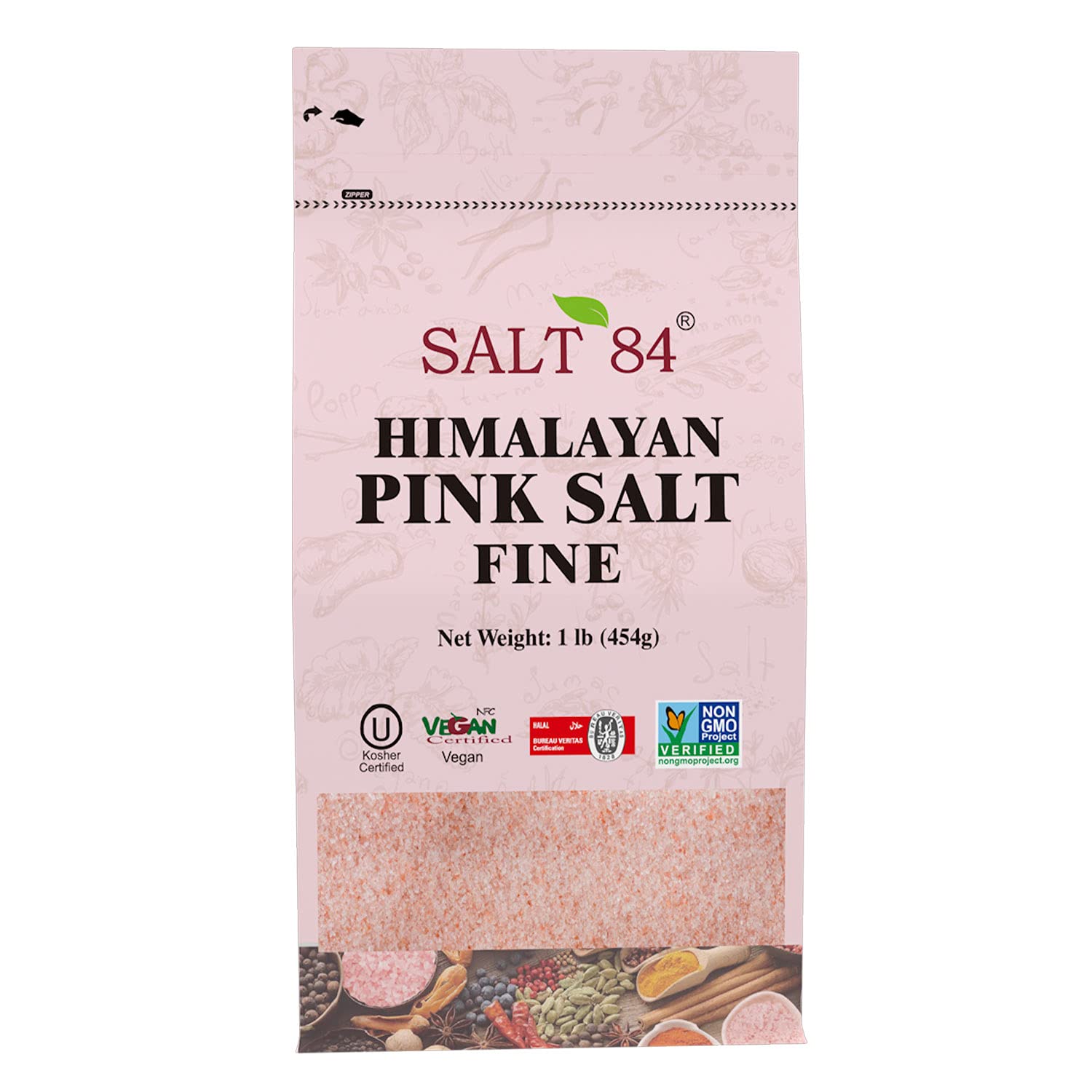 Himalayan Chef Pink Salt, Fine Grain, 16 Ounce, Model 5033-1