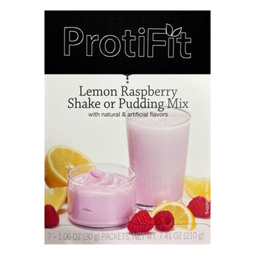 ProtiFit High Protein Pudding/Shake Mix, 15g Protein, Low Calorie, 7 oz, Lemon Raspberry