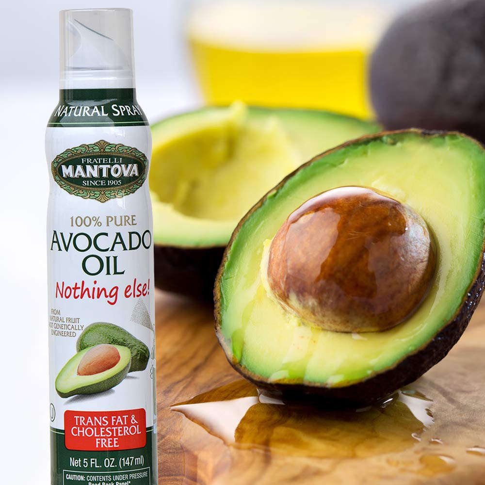 Mantova Avocado Oil, 100% Pure Cooking Oil Spray, Perfect For Healthy Keto Snacks, Baking, Grilling, Seasoning, Or Cooking, Our